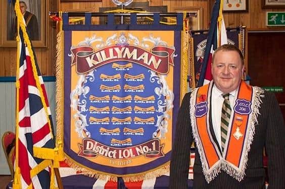 Wor. Bro. Thomas Douglas, W.M. LOL 206 (Killyman) donated a bannerette depicting a roll of honour for all brethren from the district killed in acts of terrorism. The bannerette is one of many tributes to Orange Troubles victims which are going in display at Brownlow House in Lurgan for three days from 1-3 September.
