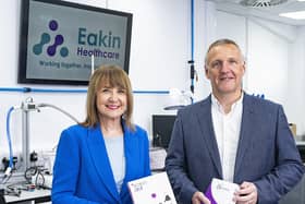 Ann McGregor, chief executive, NI Chamber and Jeremy Eakin, chief executive officer, Eakin Healthcare Group