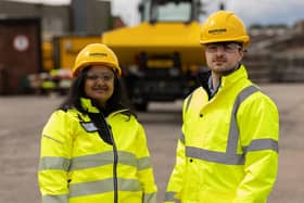 Ankita Adhikary and Niall Campbell from Farrans Construction