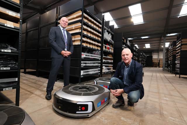 Mark Brown, business acquisition manager, Danske Bank and Robert Patton, managing director, Old Mill Saddlery