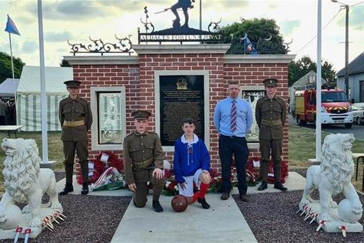 Memorial to Linfield players who died in WW1 unveiled in France