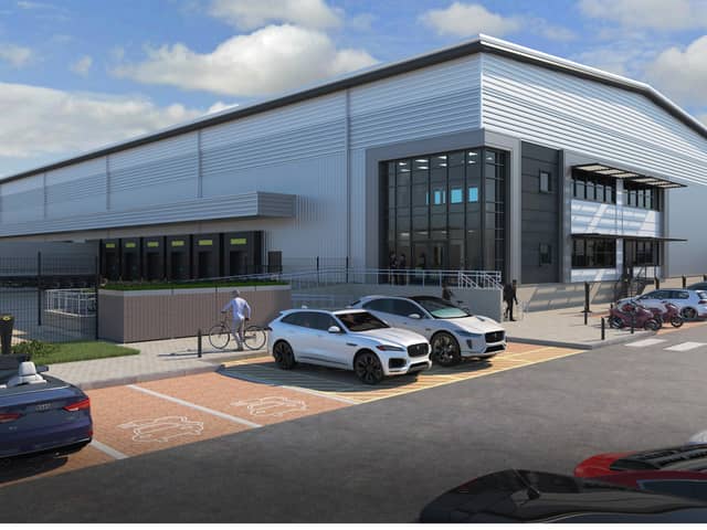 CGI images of how the new warehouse facility will look