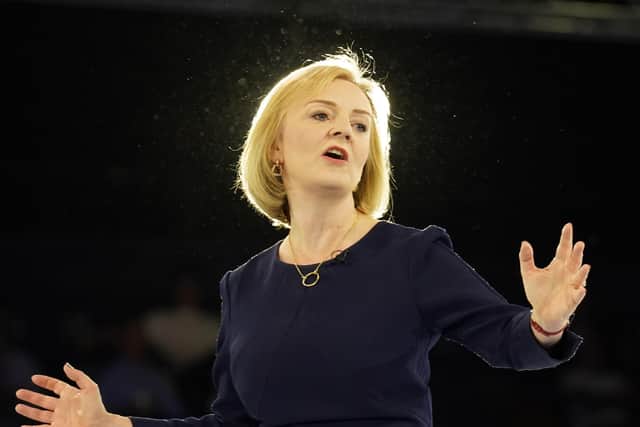 Liz Truss during a hustings event at Wembley Arena