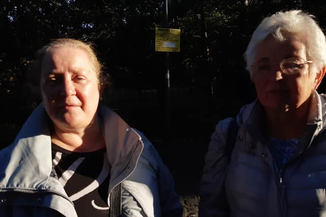 Elizabeth Harry and her mother Andrena Crawford in the long queue. They are members of Canongate Kirk, where the Queen worshipped when she was resident in Edinburgh