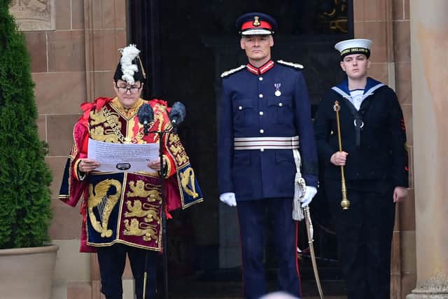 The Accession Proclamation is read at Hillsborough Castle on Sunday