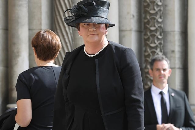 Dame Arlene Foster attends a Service of Reflection for Queen Elizabeth II at St Anne's Cathedral in Belfast.