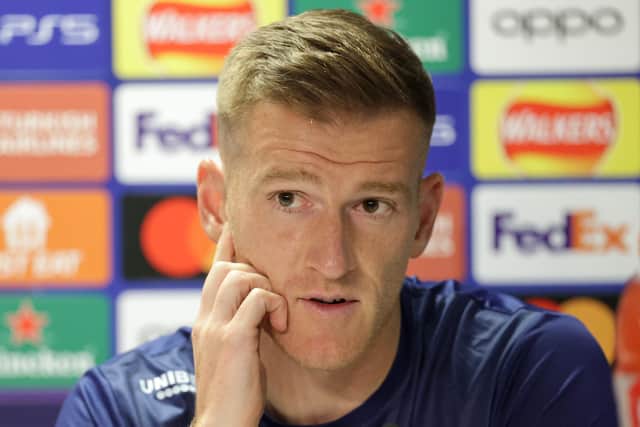 Rangers' Steven Davis during a press conference at Ibrox Stadium