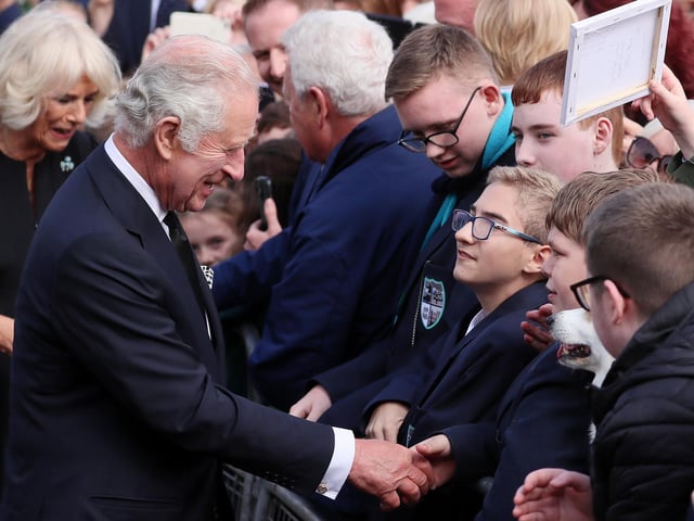 New King and Queen Consort talk with the crowds