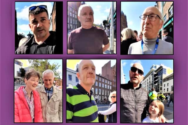 Some of the members of the public who spoke to the News Letter