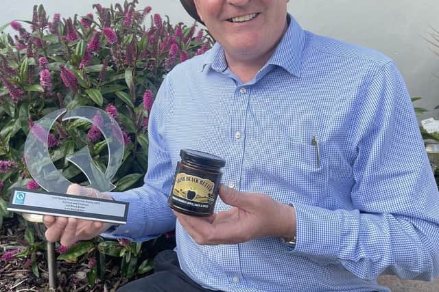 Alastair Bell of Irish Black Butter in Portrush with the gold from the Irish Quality Food and Drink Awards in Dublin