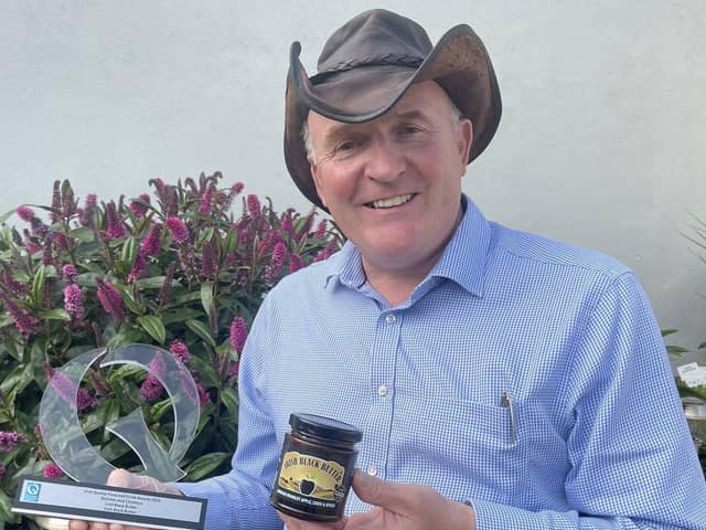 Alastair Bell of Irish Black Butter in Portrush with the gold from the Irish Quality Food and Drink Awards in Dublin
