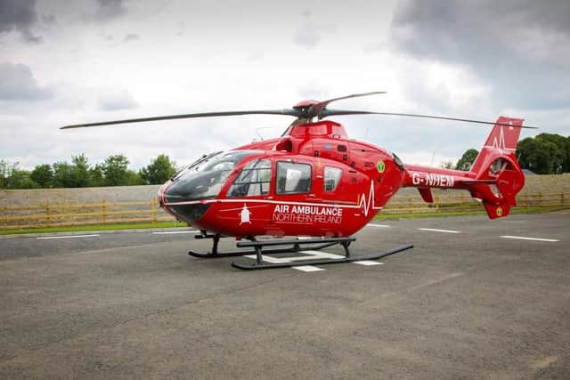 Air Ambulance Northern Ireland were called to the scene of the accident