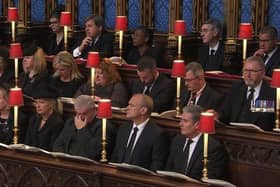 Northern Ireland's political leaders joined others from across the UK in Westminster Abbey for the State Funeral. BBC image
