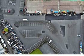 The level of dumping outside the Fairgreen Craigavon Amenity Site in Portadown has been shown via drone footage taken by local man Paul Cranston of Blackbox Aerial Photography.