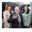 Claire Guinness, Innovation District director at Innovation City Belfast, Dr Terry Cross, chairman of Hinch Distillery, Belfast Deputy Lord Mayor, councillor Michelle Kelly and Professor Malachy " Néill, director of Regional Engagement at Ulster University