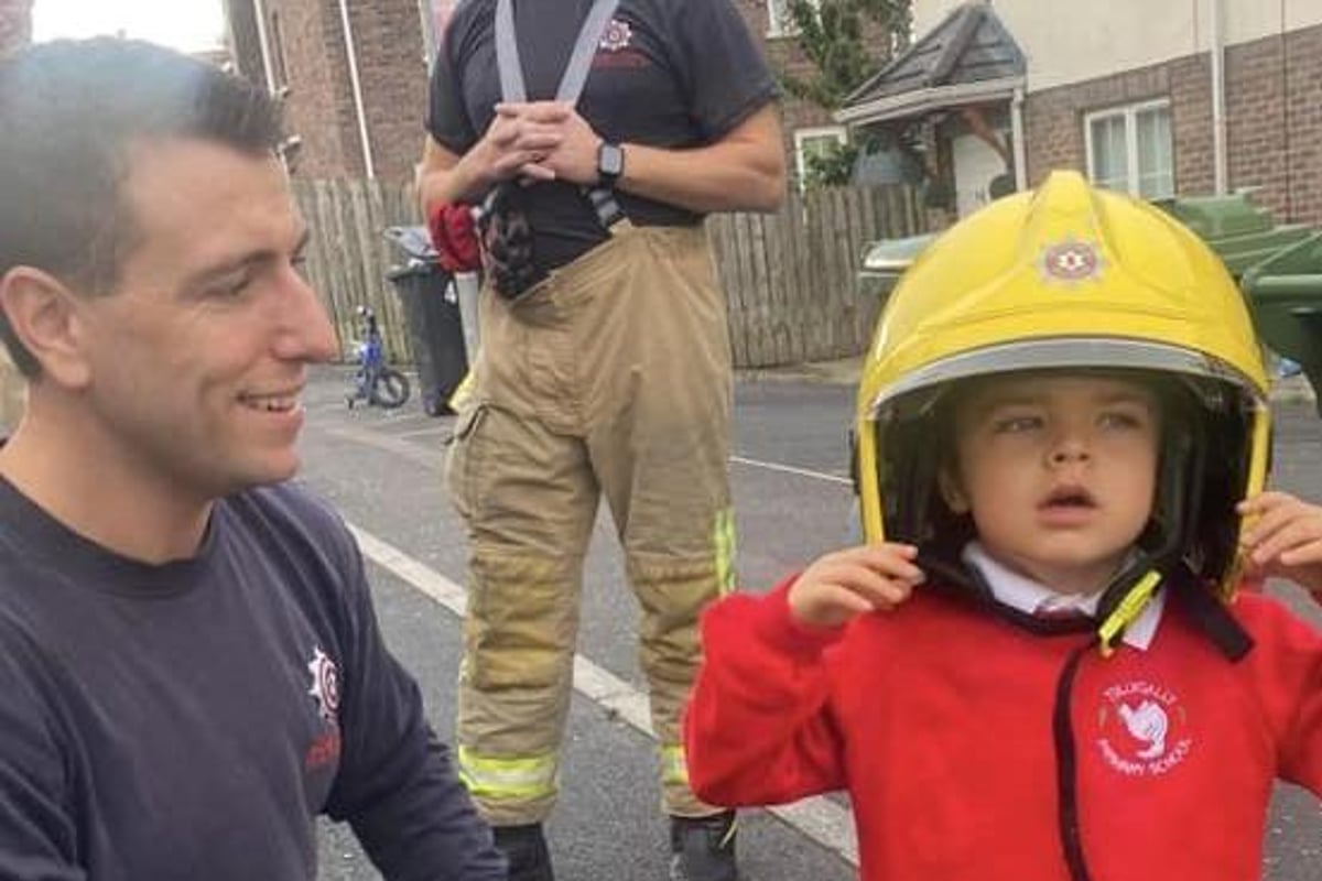 Northern Ireland Fire Service come to aid of non-verbal child trapped in his mother's car