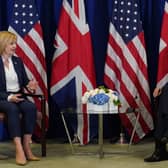 Prime Minister Liz Truss holds a bilateral with US President Joe Biden at the UN building in New York, during her visit to the US to attend the 77th UN General Assembly