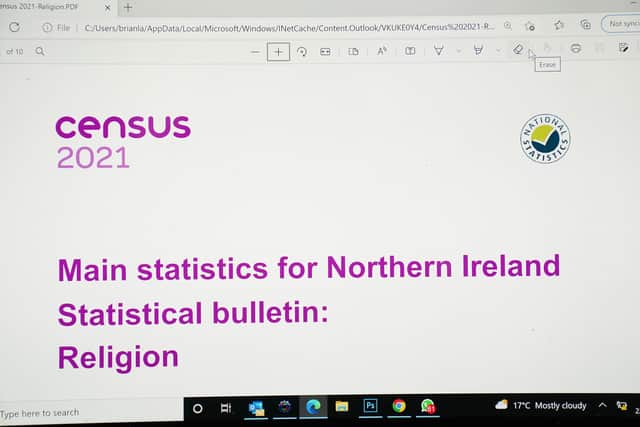Catholics outnumber Protestants in Northern Ireland for the first time since the partition of the island, census figures show.
