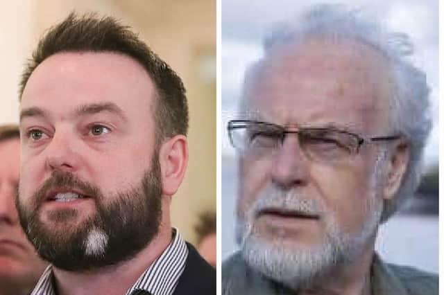 Prof John Wilson 'Jack' Foster, right,  (a Belfast-born literary and historical scholar, who taught at the University of British Columbia in Canada) who had sharp words for SDLP leader Colum Eastwood, left,  and his response to the census