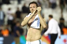 Northern Ireland's Jonny Evans following defeat by Greece Pic by PressEye Ltd.