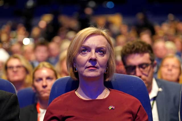 Liz Truss at the Conservative Party conference in Birmingham yesterday. She should echo Margaert Thatcher’s remark about her critics, said to an earlier Tory conference: ‘U-Turn if you want to. The lady’s not for turning'
Photo: Stefan Rousseau/PA Wire