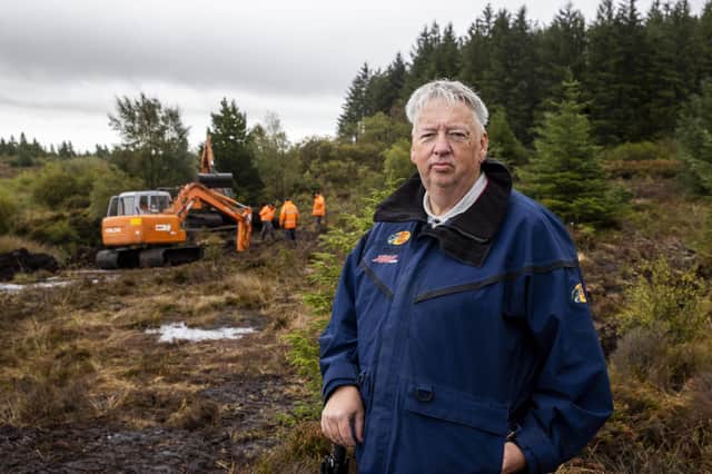 Oliver McVeigh, brother of Columba McVeigh, visiting the search site at Bragan Bog, near Emyvale in Co Monaghan, Ireland, where a new search is under way for the remains of 19-year-old Columba, from Donaghmore, Co Tyrone, who was last seen in November 1975. The family of a teenager who was murdered and secretly buried by the IRA have spoken of their hope as the new search for his remains begins.