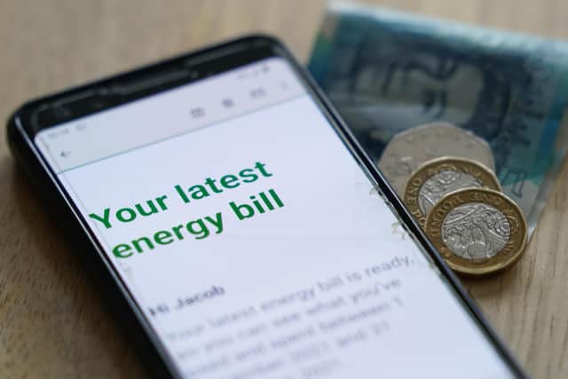 Online energy bill.