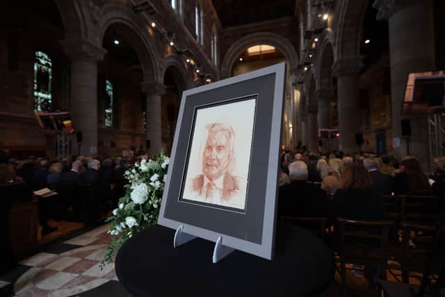 Hundreds of people attended the service at St Anne's. It had not been possible to hold a funeral for Dr Dornan in March 2021, because he died abroad and also because of Covid restrictions