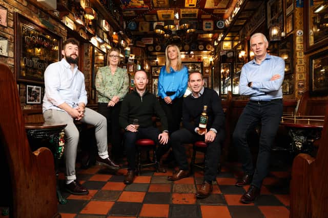 John Kelly, chief executive at Belfast Distillery Company is joined by new recruits Dessie Roache, Joanne Paffey, Conchúr Fitzpatrick and the wider team