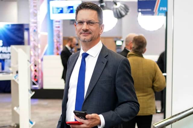 Minister of State at the Northern Ireland Office, Steve Baker, at the Conservative Party conference in Birmingham this week. Did his apologies contain policy content or was it merely a change in presentation? Photo: Aaron Chown/PA Wire