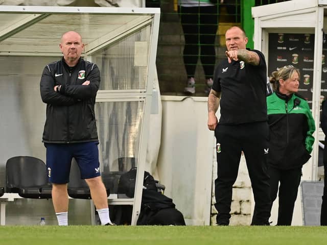Glentoran manager Warren Feeney during their Europa Conference League qualifier at The Oval in Belfast. PIC: Colm Lenaghan/Pacemaker