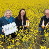 NWRC Foodovation Centre's has announced details of a new Innovate UK-funded Accelerated Knowledge Transfer (AKT) project with award-winning Limavady rapeseed oil company Broighter Gold. Pictured are Stella Graham, NWRC Foodovation Centre manager, Dr Fergal Tuffy, NWRC BSC Technology Innovation manager, Leona Kane, business owner, Broighter Gold Rapeseed Oil and Karen Marran NWRC Foodovation NWRC Technical consultant in Food Technology and announcing the new AKT collaboration