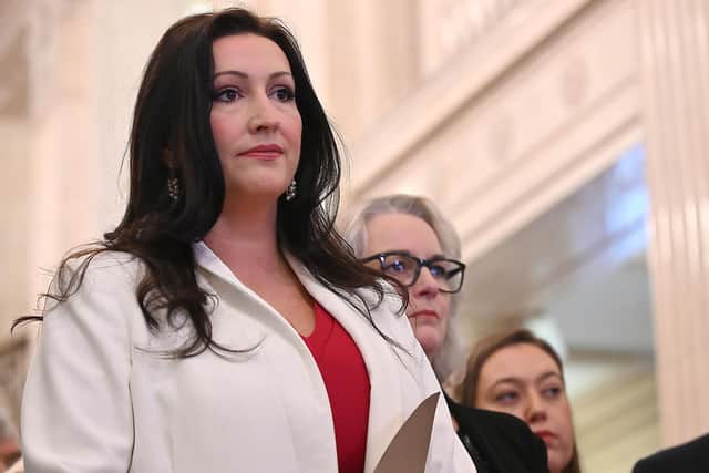 The DUP’s Emma Little-Pengelly pictured in the Great hall in Stormont before taking up the Deputy First Minister role.