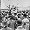 A triumphant Bob Trudgill with Master Robert at the 1924 Grand National