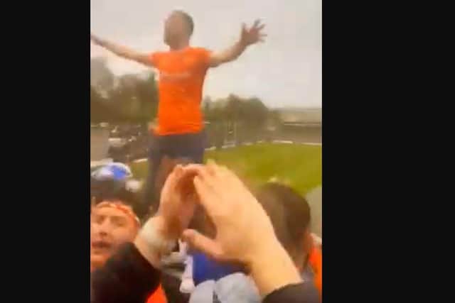 Armagh fans who were involved in pro-IRA chanting during Sunday's game against Down