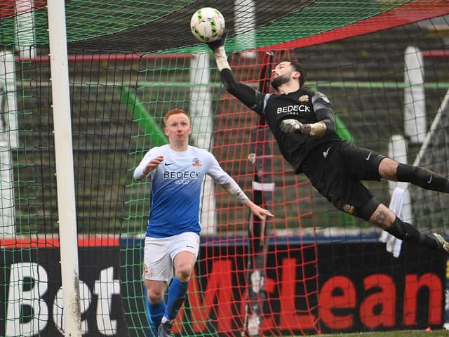 Glenavon goalkeeper Rory Brown has been placed on the transfer list at his own request. PIC: INPHO/Presseye/Stephen Hamilton