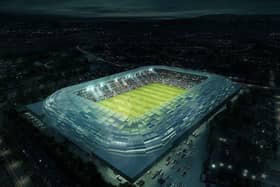 Computer generated image of the rebuilt Casement Park. Photo: Ulster GAA