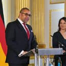 Foreign Secretary James Cleverly and German Foreign Minister Annalena Baerbock at Lancaster House, London, during a joint press conference following the first UK-Germany Strategic Dialogue meeting today, Thursday January 5, 2023.