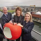 Civic champions from both sides of the Atlantic will unite next month to build bridges of trade and commerce between New York and Belfast. Pictured are John Walsh, chief executive of Belfast City Council, Joe O’Neill, CEO of Belfast Harbour, Clare Guinness, innovation district director at Belfast City Council and Ashleen Feeney, markets partner at KPMG in Northern Ireland