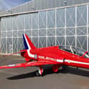 ​The Red Arrows Hawk aircraft that has found a new home at the Ulster Aviation Society’s Lisburn base. Picture Mark J. Cairns