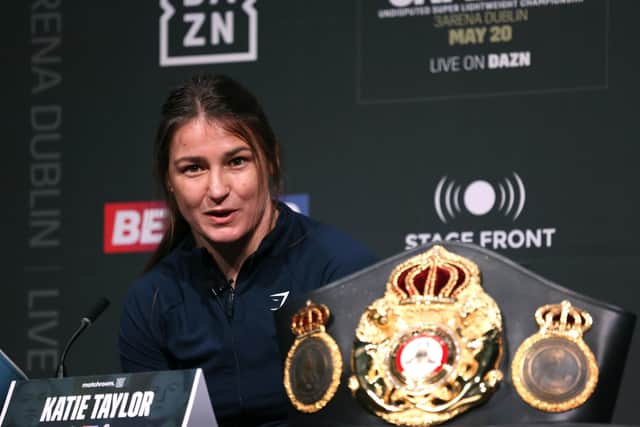 Katie Taylor during a press conference at The Mansion House, Dublin