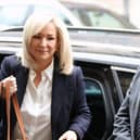 First Minister of Northern Ireland Michelle O'Neill arriving at the Clayton Hotel in Belfast to give evidence to the UK Covid-19 inquiry hearing