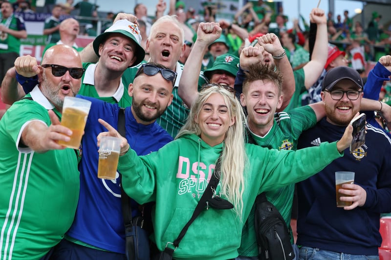 Northern Ireland fans at the stadium