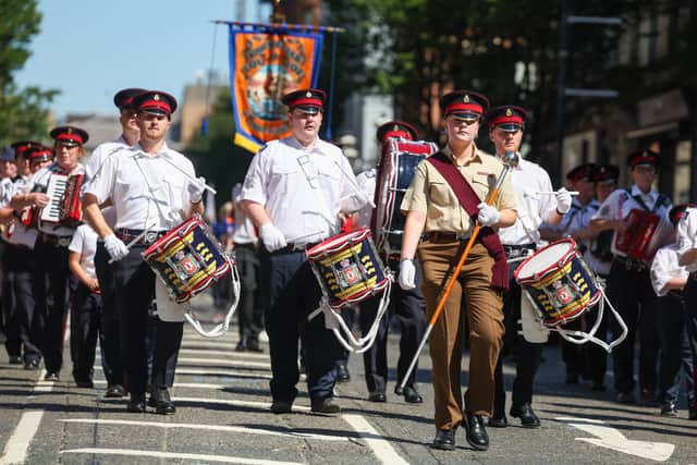 The biggest day in the Orange calendar brought thousands to Belfast city centre streets. Pic: Jonathan Porter / Press Eye