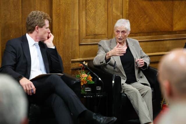 Joe Kennedy III chaired a special Belfast/Good Friday Agreement Panel discussion in Parliament Buildings with panel members Gerry Adams, Eileen Bell (pictured), Mark Durkan, Peter Robinson and Lady Daphne Trimble.



Photo by Kelvin Boyes / Press Eye.