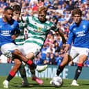 Rangers' Danilo shoots late on during the cinch Premiership match at Ibrox against Celtic. (Photo by Andrew Milligan/PA Wire)