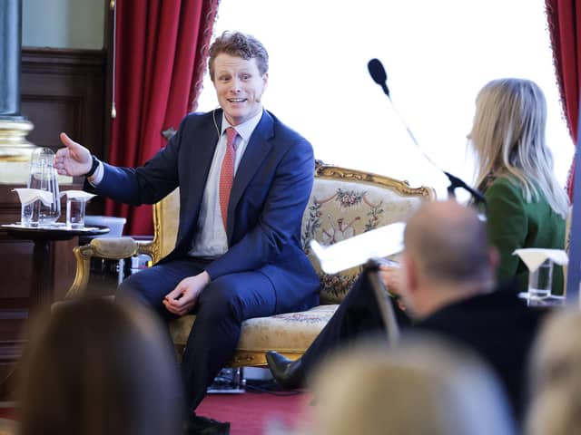 U.S. Special Envoy to Northern Ireland for Economic Affairs, Joe Kennedy III addressed NI Chamber members at a business event in Belfast this morning
