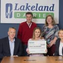 Lakeland Dairies Bursary Recipient Sarah Jane Meredith with her parents Cecil and Gail, Craigavon, with Liz Shouldice, Chief People Officer and Pat Shiels, Chief Strategy & Member Officer, Lakeland Dairies. Sarah Jane is studying Veterinary Bioscience at Harper Adams University in Shropshire.