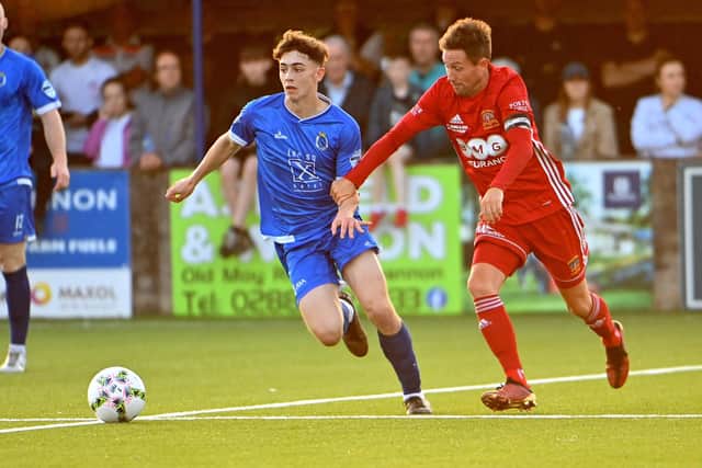 Ryan Donnelly (left) has completed a move to Leicester City from Dungannon Swifts