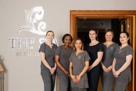Spa Therapists Jemma Leemon, Zamo Mncayi, Sandra Goncalves, Niamh Rice (spa manager), Vilena Balashove and Zahra Dokoohaki are pictured as it is announced that the Culloden Estate & Spa has been crowned Northern Ireland’s Best Hotel Spa at the prestigious World Spa Awards